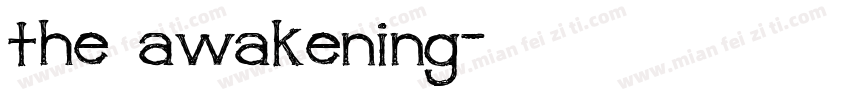 the awakening字体转换